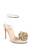 CHRISTIAN LOUBOUTIN FOSSILIZA CLEAR ANKLE STRAP SANDAL,3180440