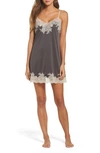 Natori Enchant Lace-trim Chemise In Dark Smoke