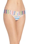 Hanky Panky Brighton Striped Low-rise Lace Thong In Brighton Stripe