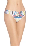 Hanky Panky Brighton Stripe Original-rise Lace Thong In Brighton Stripe