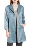 EILEEN FISHER HIGH COLLAR LONG JACKET,S6GSO-C0602P