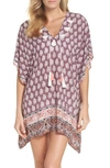 SURF GYPSY PLUM PARADISE COVER-UP TUNIC,B5274