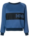 MR & MRS ITALY EMBROIDERED COLOUR-BLOCK SWEATSHIRT,SS083E12913983