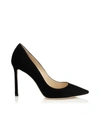 JIMMY CHOO ROMY 100 SUEDE PUMPS,14804825