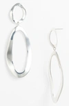 Ippolita Large Oval Snowman Wavy Earrings In Silver