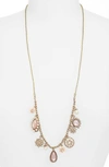 MARCHESA LONG ADJUSTABLE CRYSTAL NECKLACE WITH TASSELS,60488257