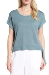 EILEEN FISHER SHORT ORGANIC LINEN PONCHO TOP,S8OLG-W4650M