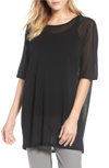 EILEEN FISHER SILK KNIT TOP,S8RQ-T4504M