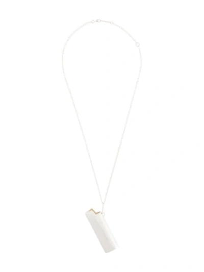 Ambush Lighter Pendant Necklace In White