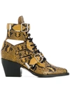 CHLOÉ PYTHON PRINT RYLEE BOOTS,CHC18U0060412884656