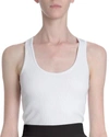 GIVENCHY Ribbed Racerback Tank Top, White