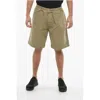14 Bros Drawstring Waist Cotton Shorts In Brown