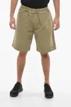 14 Bros Drawstring Waist Cotton Shorts In Green