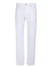14 Bros White Straight-leg Jeans In White