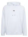 14 Bros Logo Drawstring Hoodie In White