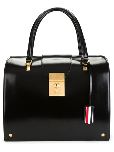 Thom Browne Mrs. Thom Leather Bag In Black