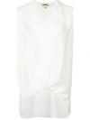 L Agence Freja Wrap-effect Silk-georgette Blouse In White