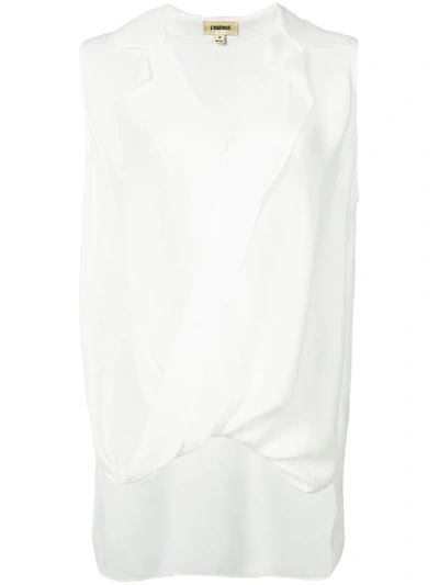 L AGENCE V-NECK SLEEVELESS BLOUSE,4794GG12086571