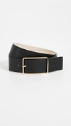 B-low The Belt Milla Squared-buckle Belt In Black/gold
