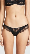 Kiki De Montparnasse Sensuel Lace-trim Silk Thong In Black