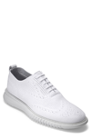 Cole Haan 2.zerogrand Stitchlite Water Resistant Wingtip In Optic White