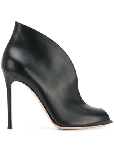 Gianvito Rossi Vamp 105 Leather Ankle Boots In Black