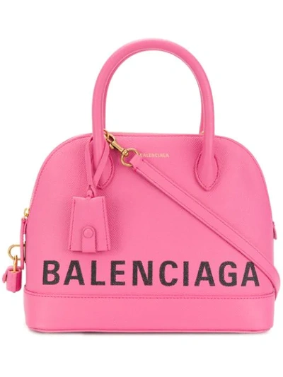 Balenciaga Ville Top Handle Bag In Pink