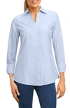Foxcroft Taylor Non-iron Button-down Top In Blue Wave
