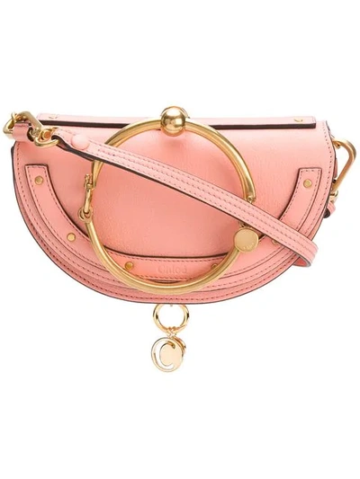 Chloé Chloe Small Nile Leather Minaudiere In Ideal Blush In Pink