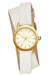 TORY BURCH GIGI DOUBLE WRAP LEATHER STRAP WATCH, 28MM,TBW2002