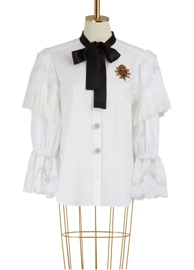 Dolce & Gabbana Lace Shirt In White
