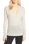 Zadig & Voltaire V-neck Cashmere Sweater In Beige