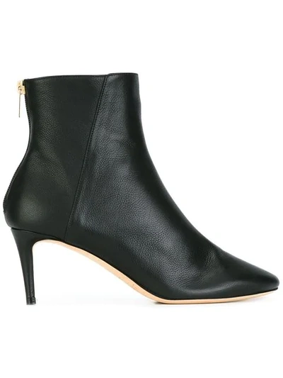 Jimmy Choo Brody Black Grainy Calf Leather Round Toe Ankle Boots