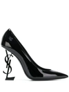Saint Laurent Ysl Opyum Patent Leather Pumps In Black