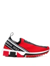 Dolce & Gabbana Branded Sorrento Sneakers In Red