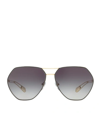 Bvlgari Serpenti Geometric Sunglasses In Grey Gradient