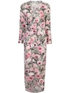 FLEUR DU MAL POPPY PRINT WRAP MAXI DRESS,DR0132037512772384