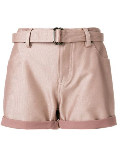 Tom Ford Belted High Waisted Shorts In Pink