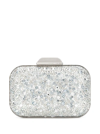 Jimmy Choo Crystal-embellished Cloud Clutch Bag In Metallic