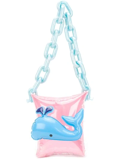 Mary Katrantzou Whale Inflatable Toy Chain Bag In Blue