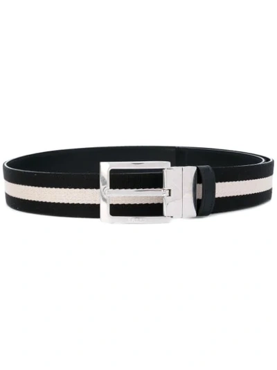 Bally Reversible Web-leather Belt, Black
