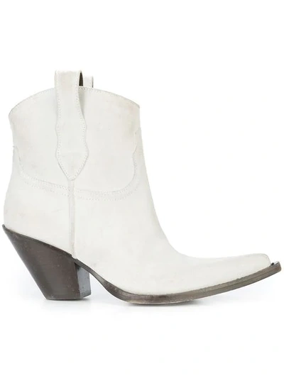 Maison Margiela White Low Mexas Boots In White