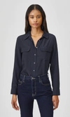 Equipment Slim Signature Silk Shirt In Eclipse