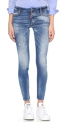 Dsquared2 Medium-waisted Twiggy Jeans In Blue