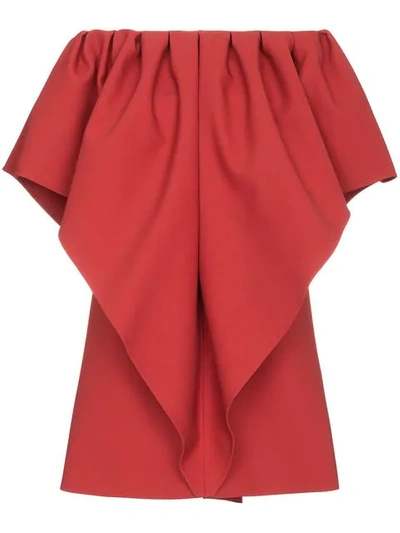 Valentino Off The Shoulder Dress In Red