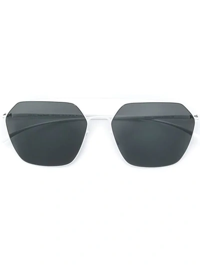 Mykita Oversized Tinted Sunglasses In White