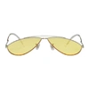 GENTLE MONSTER SILVER & YELLOW KUJO SUNGLASSES,KUJO 02(Y)