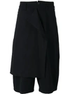 YOHJI YAMAMOTO LONG BERMUDA SHORTS,HDP5910011917612