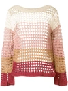 SEE BY CHLOÉ See By Chloé Gradient Open Knit Sweater - Farfetch,CHS18UMP1458112938666