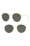 Ray Ban Phantos 50mm Round Sunglasses - Crystal Green In Crystal Green